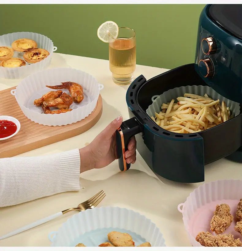Airfryer Set – Herbruikbare Siliconen Liner & Bakplaat | Makkelijk schoonmaken & gezonder koken - puuratelier.be